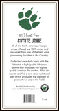 Product label for coyote urine