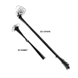 EZ Coyote repellent mounted on fence post for outdoor animal control and yard protection
