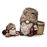 Signature Mountainman Fur Gnome | Handcrafted Rustic Cabin & Lodge Décor
