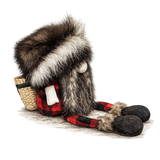 Signature Mountainman Fur Gnome | Handcrafted Rustic Cabin & Lodge Décor