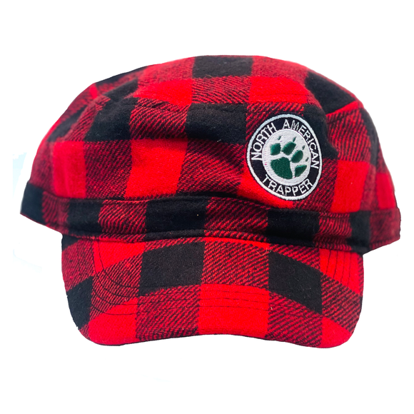 Red PLAID Engineer Hat