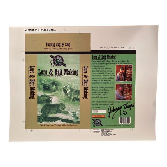 SIGNED Johnny Thorpe ORIGINAL Lure / Bait VHS Print