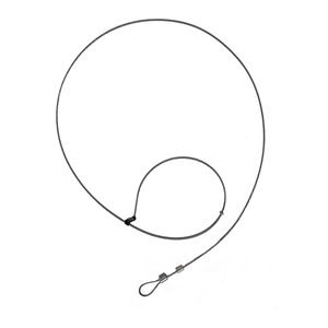 A circular product image featuring an image of a wild boar with the text 'Dakota Series' and 'THE HOG' with a floating deer stop and adjustable loop end.