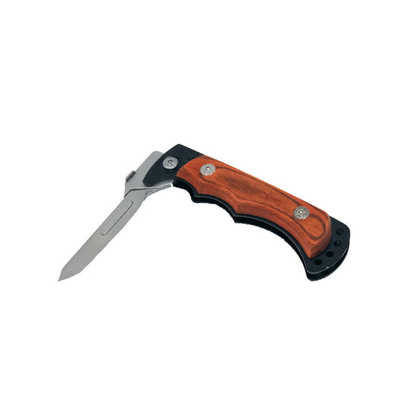 Hunter's Choice Replaceable Blade Folding Knife, w/ 10 Wiebe